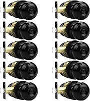 Vista 19 de Probrico Pomo de privacidad para puerta de dormitorio, pomos de puerta interior sin llave para baño, bronce aceitado, paquete de 2