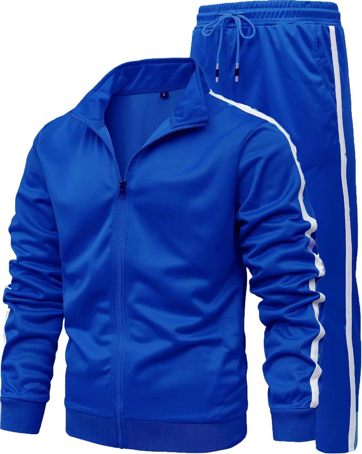 GXAMOY Men's Athletic 2 Pieces Tracksuit Casual Full Zip Jogging Sweat Suit Workout Sports Set Sportswear