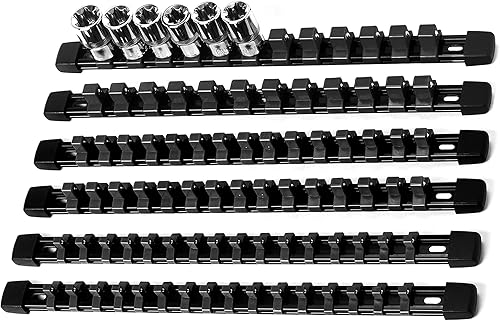 Organizador de enchufes Herramientas ABS  Soporte de enchufe negro, kit de 6 soportes de enchufe de alta calidad de 14 pulgadas x 32 clips, 38