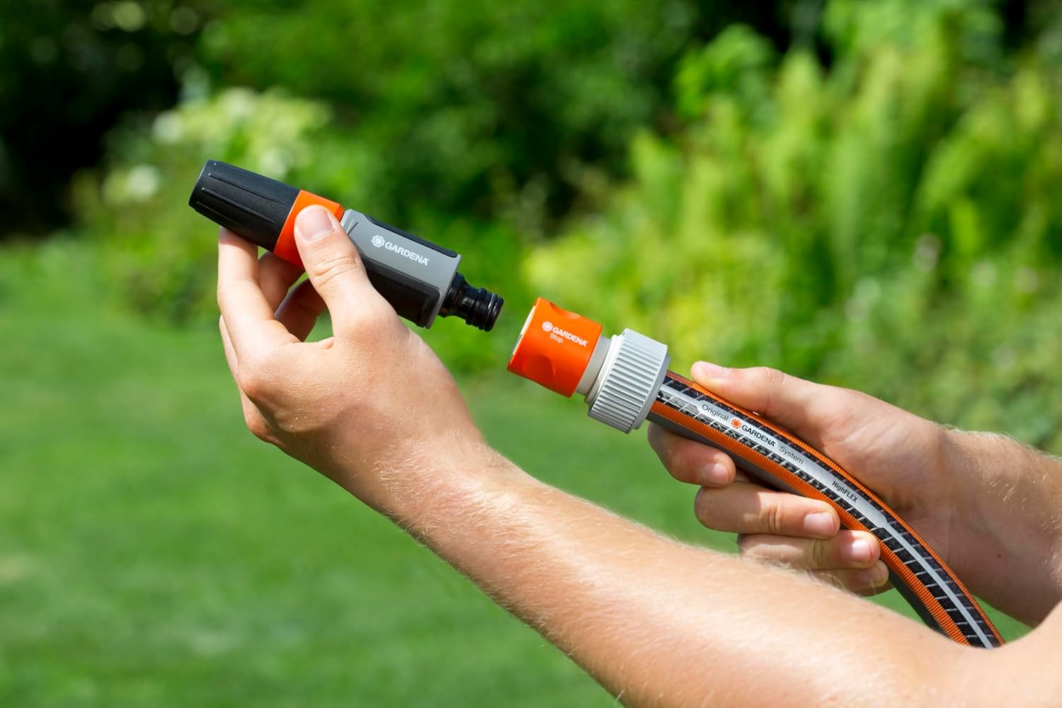 Gardena Profi System (Maxi Flow) - Hose to Accessory End + Water Stop