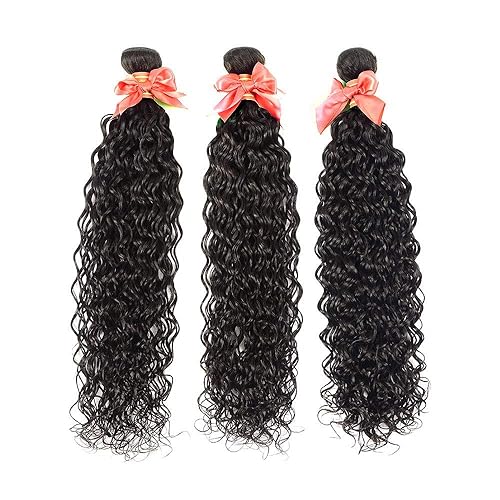 Miniatura 8 de 3 manojos de cabello humano ondulado virgen ondulado para mujeres negras, paquetes de cabello humano virgen ondulado 10A, densidad del 180%,