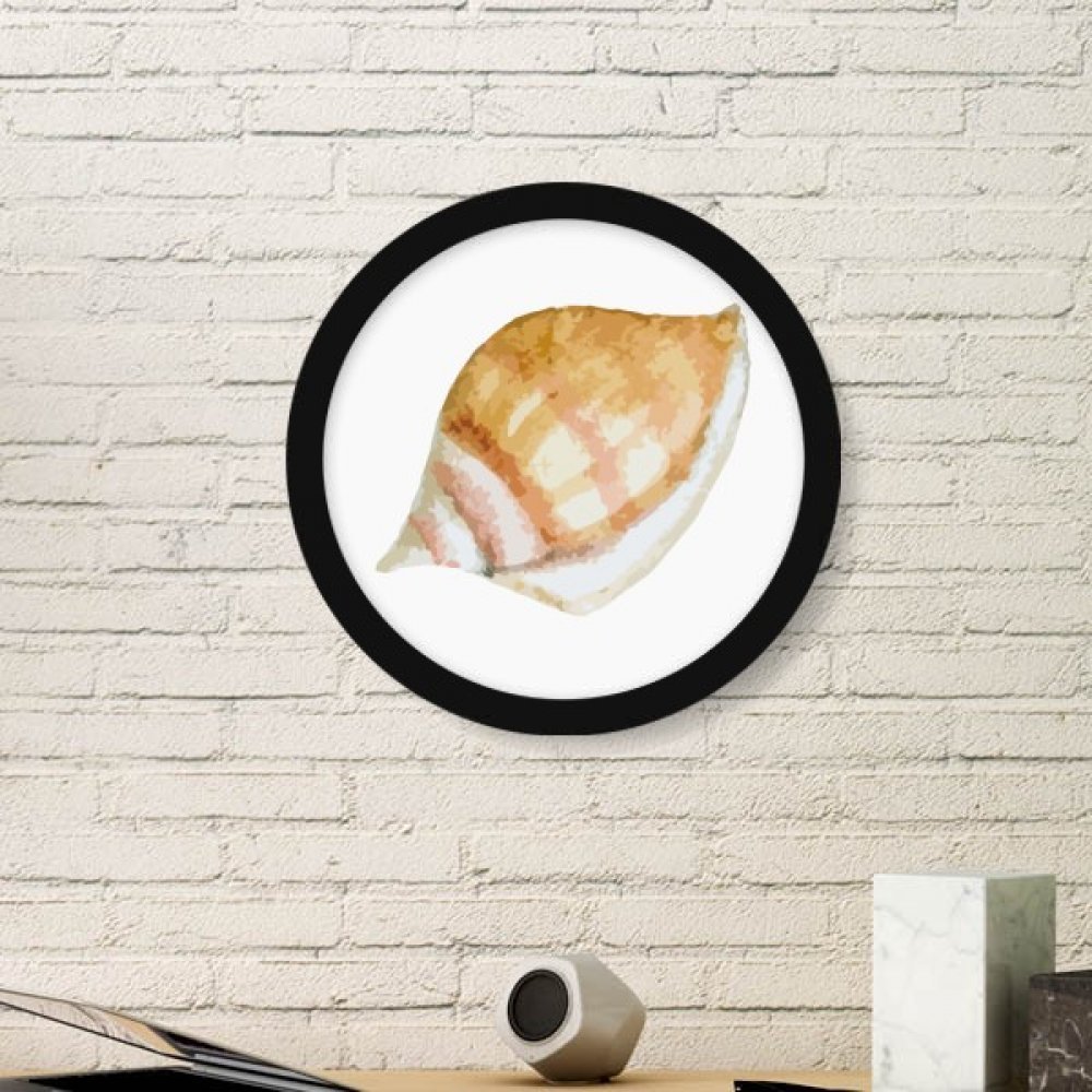 Cadre photo escargot de mer DIYthinker bois noir déco murale ronde