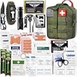 EVERLIT 250 Pieces Survival First Aid Kit IFAK EMT Molle Pouch Survival Kit Outdoor Gear Emergency Kits Trauma Bag for Camping Boat Hunting Hiking Home Car Earthquake and Adventures