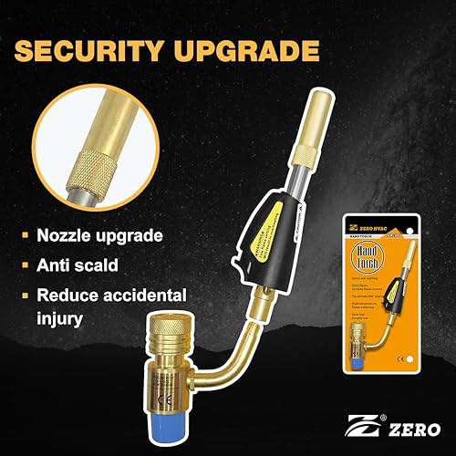 Miniatura 4 de Z ero ZR-1S Turbo - Antorcha de arranque con antorcha de soldadura, compatible con MAPP, combustible MAP PRO, diseño antiquemaduras