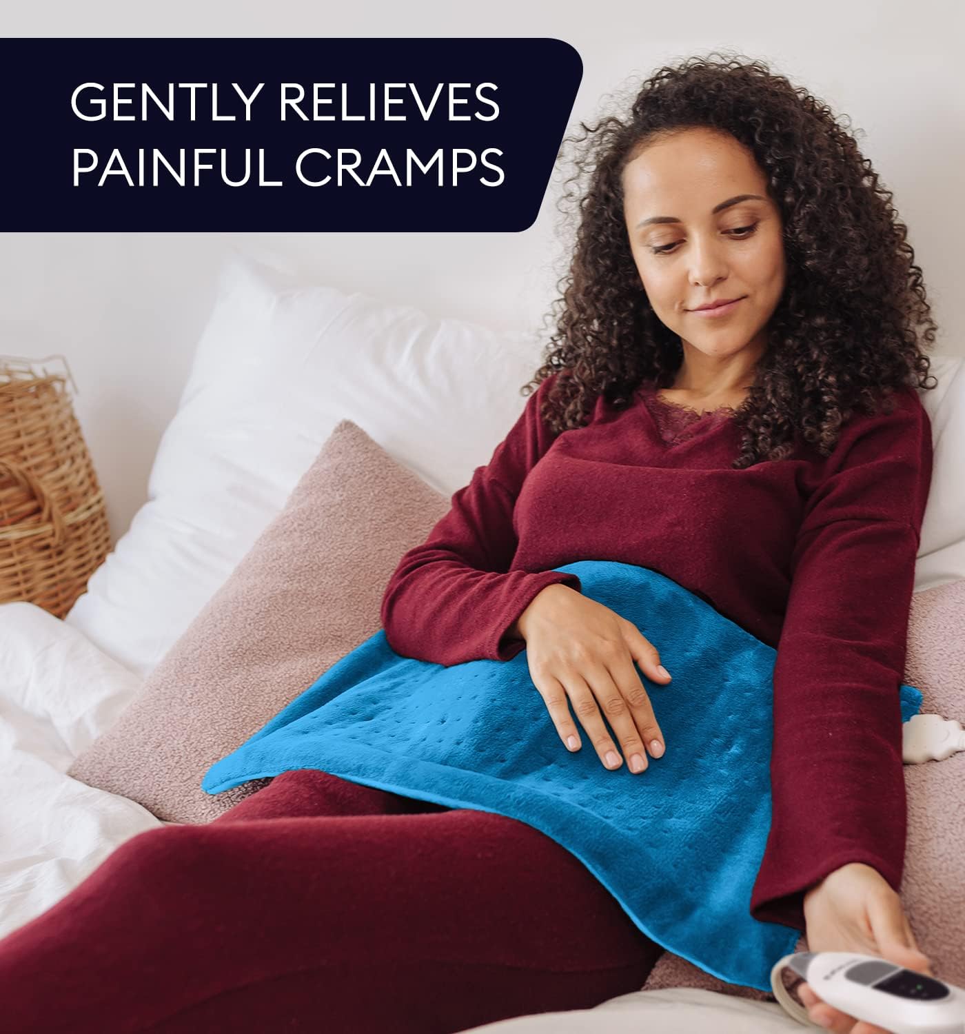 GENIANI XL Heating Pad for Back Pain & Cramps Relief, FSA HSA Eligible, Heat Patches with Auto Shut Off, Machine Washable, Heat Pad, Gifts for Women, Gifts for Men, Heat Patch (Aqua Blue) : Health & Household