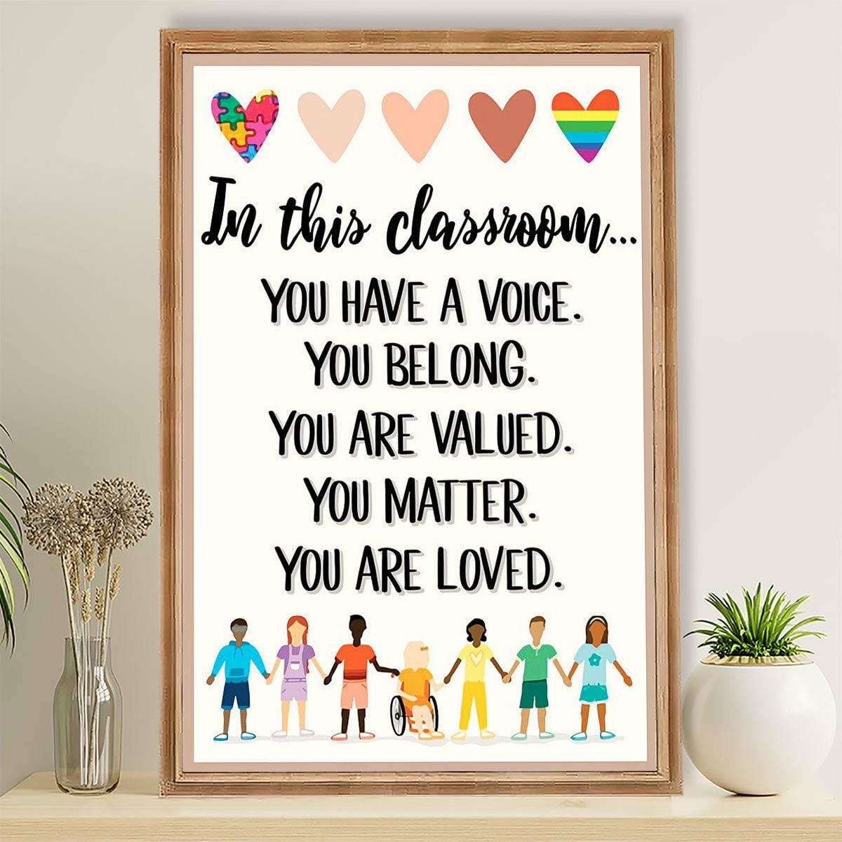 Teacher Classroom Poster in This Classroom You Have A Voice Back to School Gift for Teacher Vintage Wall Art Book Lovers Book Dictionary Poster Metal Tin Sign 12x8inch
