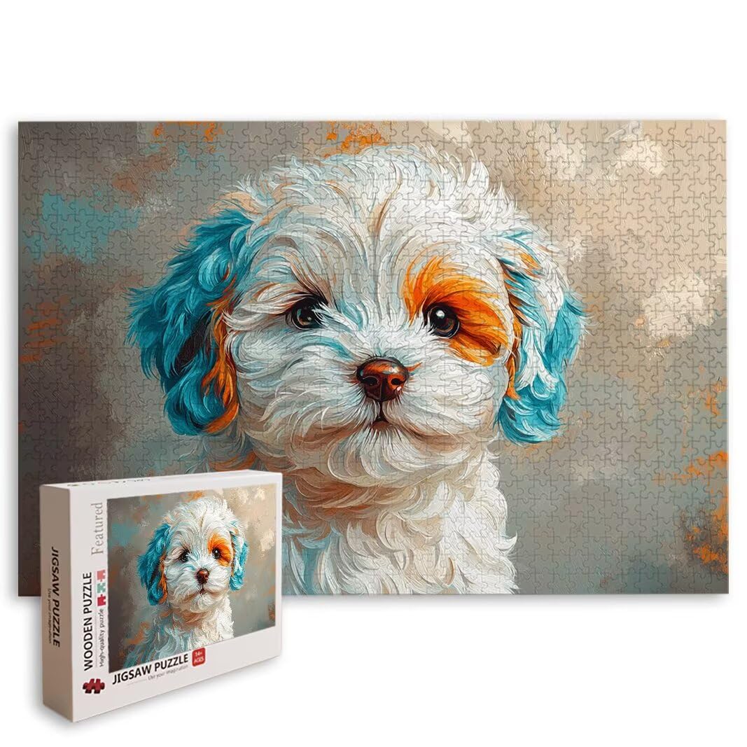 Puzzle 1000 Piezas, Puzzle Perro, Rompecabezas Adultos, Regalo Mujer -8263
