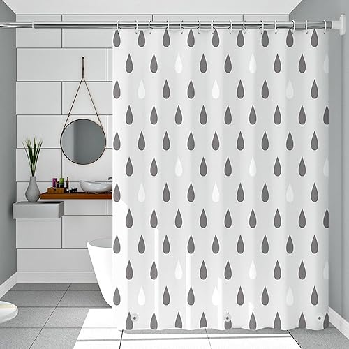 Miniatura 16 de Forro de plástico para ducha, forro de cortina de ducha de PEVA 4G de alta calidad con ojales inoxidables y 3 imanes pesados, cortinas de ducha