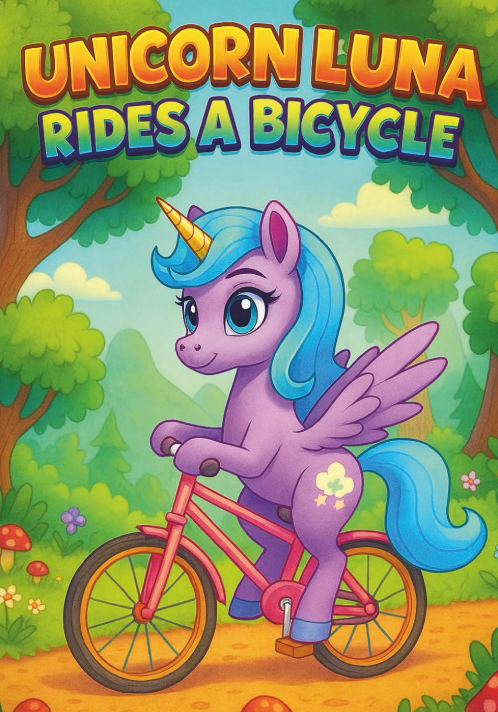 Unicorn Luna Rides a Bicycle: Cute and Fun Coloring Book for Kids – 100 Adorable Pages with Unicorns, Nature, and Outdoor Adventures | Every Other ... Boys Ages 3–8 (Luna The Unicorn Adventures)