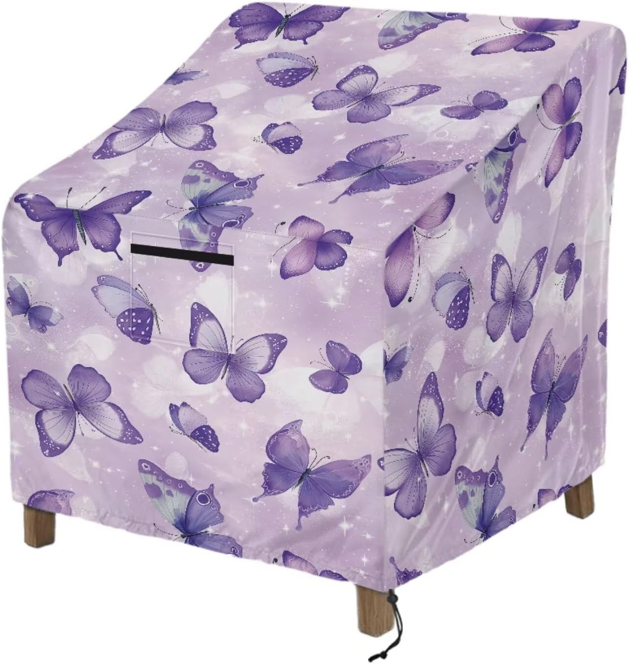 Patio Chair Covers Waterproof Rooster Rose Print Anti-UV Chair Cover for Lounge Lawn Deep Seat Heavy Duty High Back Outdoor Furniture Cover
