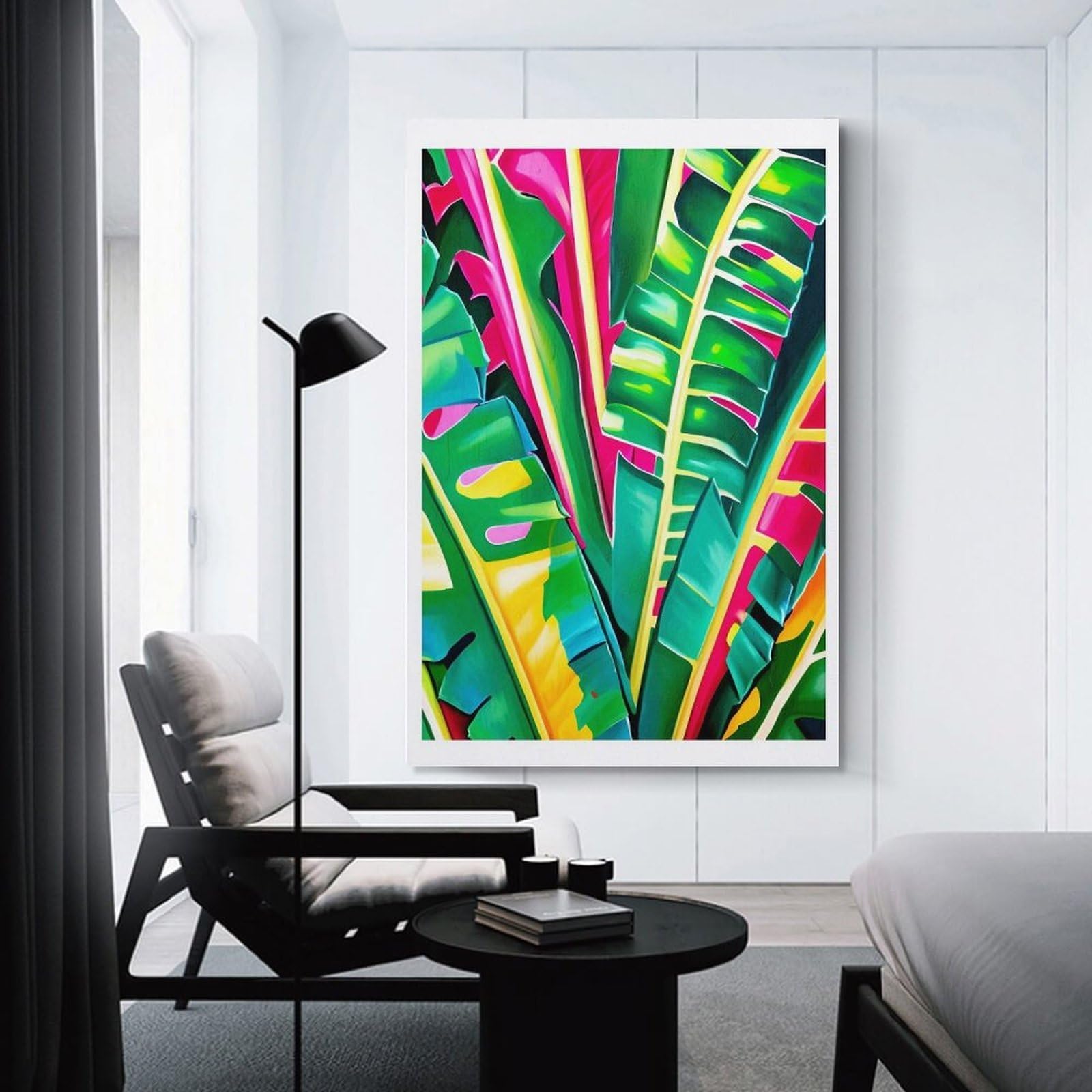 Junmoney Colorful Tropical Chaos Canvas Wall Picture 20x30inch(50x75cm), for Picture Wall Styling in Lounge Or Bedroom, Decorative Artwork with Flexible Styling