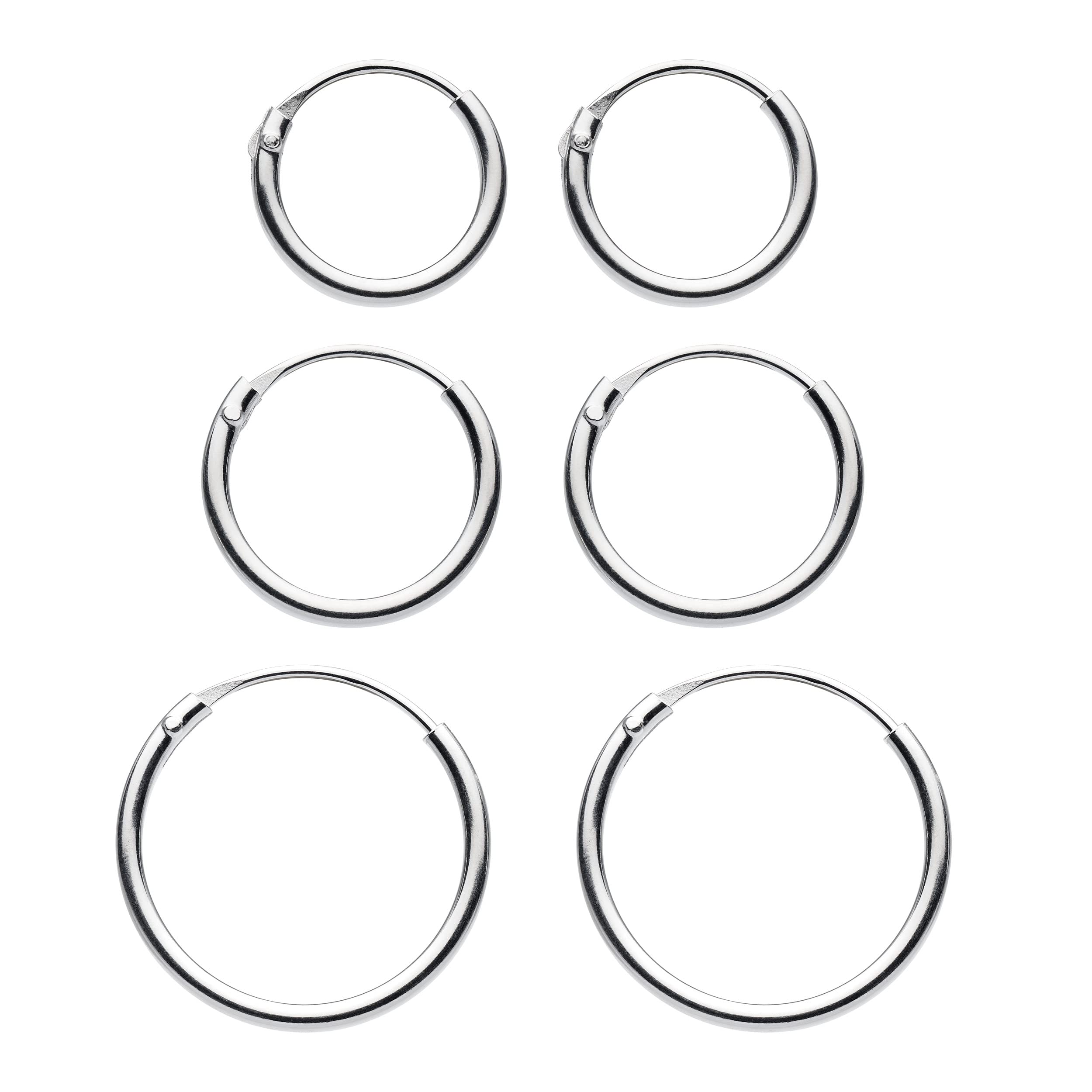 Orecchini A Cerchio In Argento Sterling 925, Design A Forma Di Vite, 16 Mm, Con Chiusura A Farfalla, In Confezione Regalo - 4