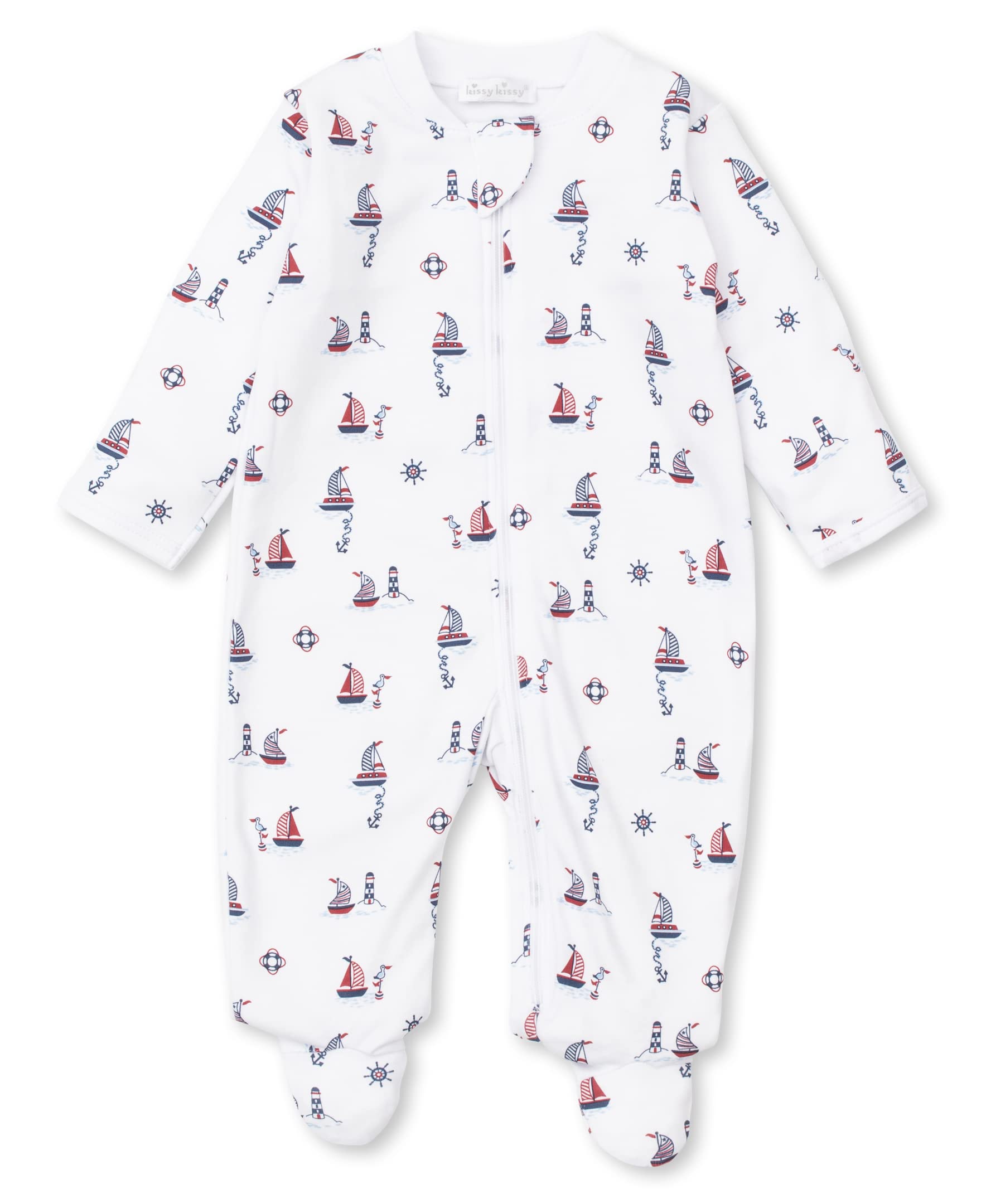 Kissy Kissy Baby-Boys Infant Magic Sails Print Footie With Zipper