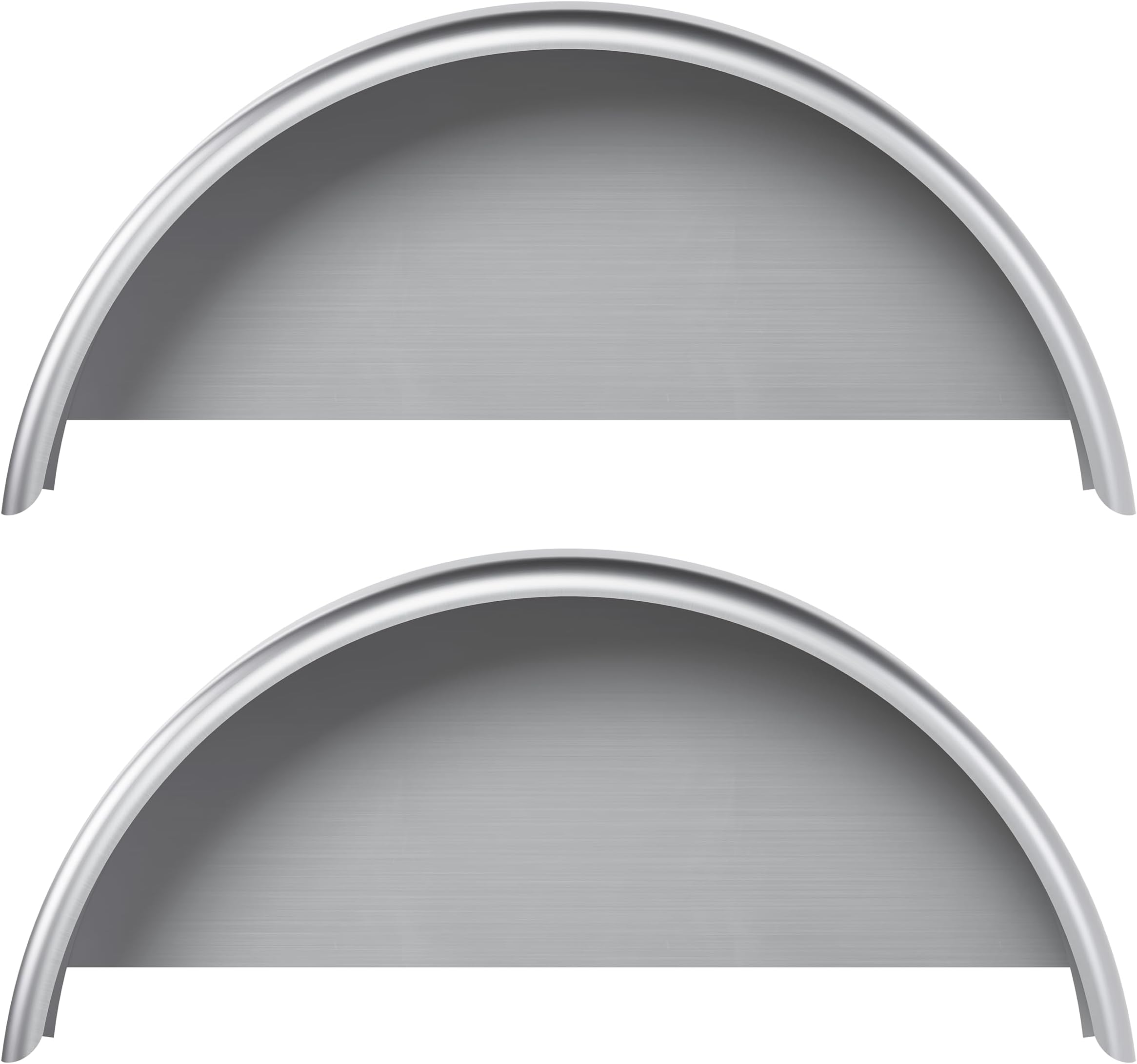 HECASA Single Axle Trailer Fenders W/Fender Backs Fits 14" to 16" Wheels - 32" x 9" x 15" Replacement for Car Hauler Trailer Cargo Trailer Utility Trailer Landscape Trailer Steel Round (2Pcs)