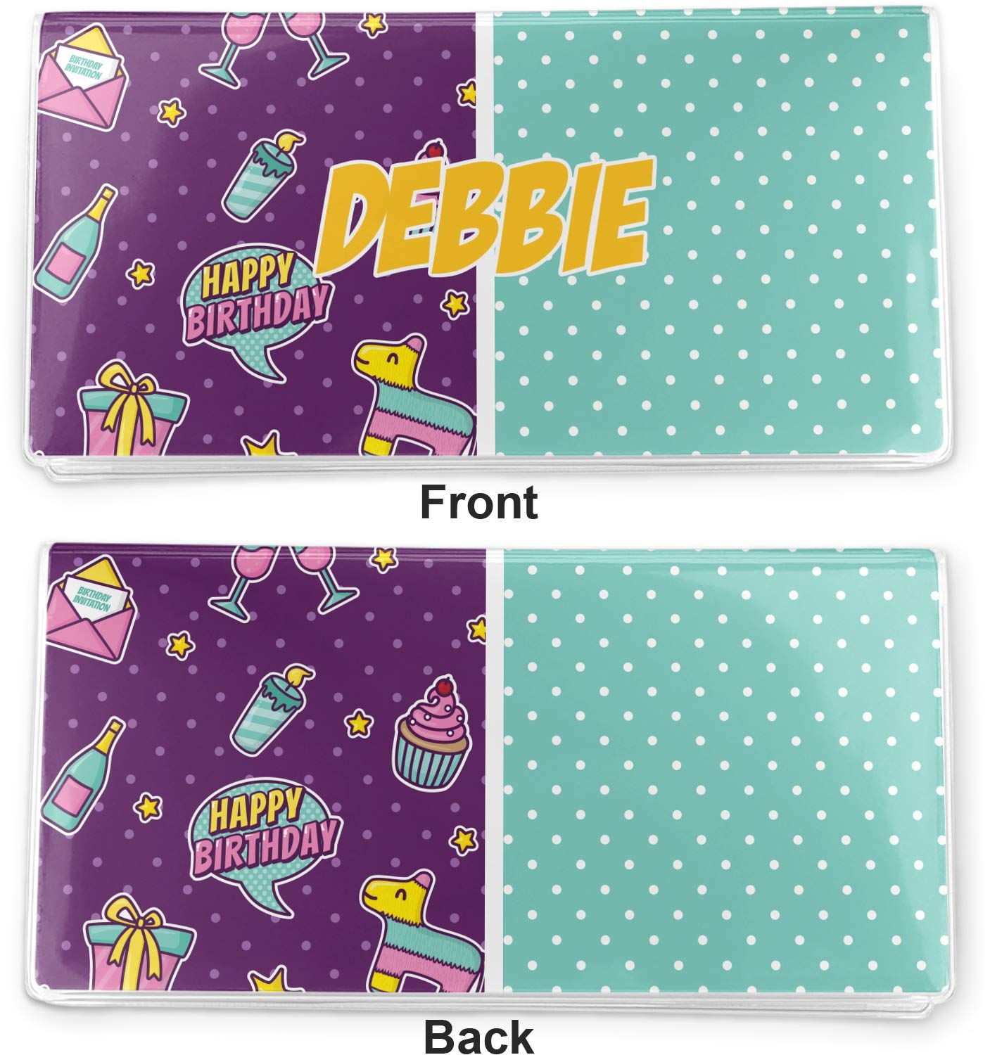 YouCustomizeIt Personalized Pinata Birthday Vinyl Checkbook Cover