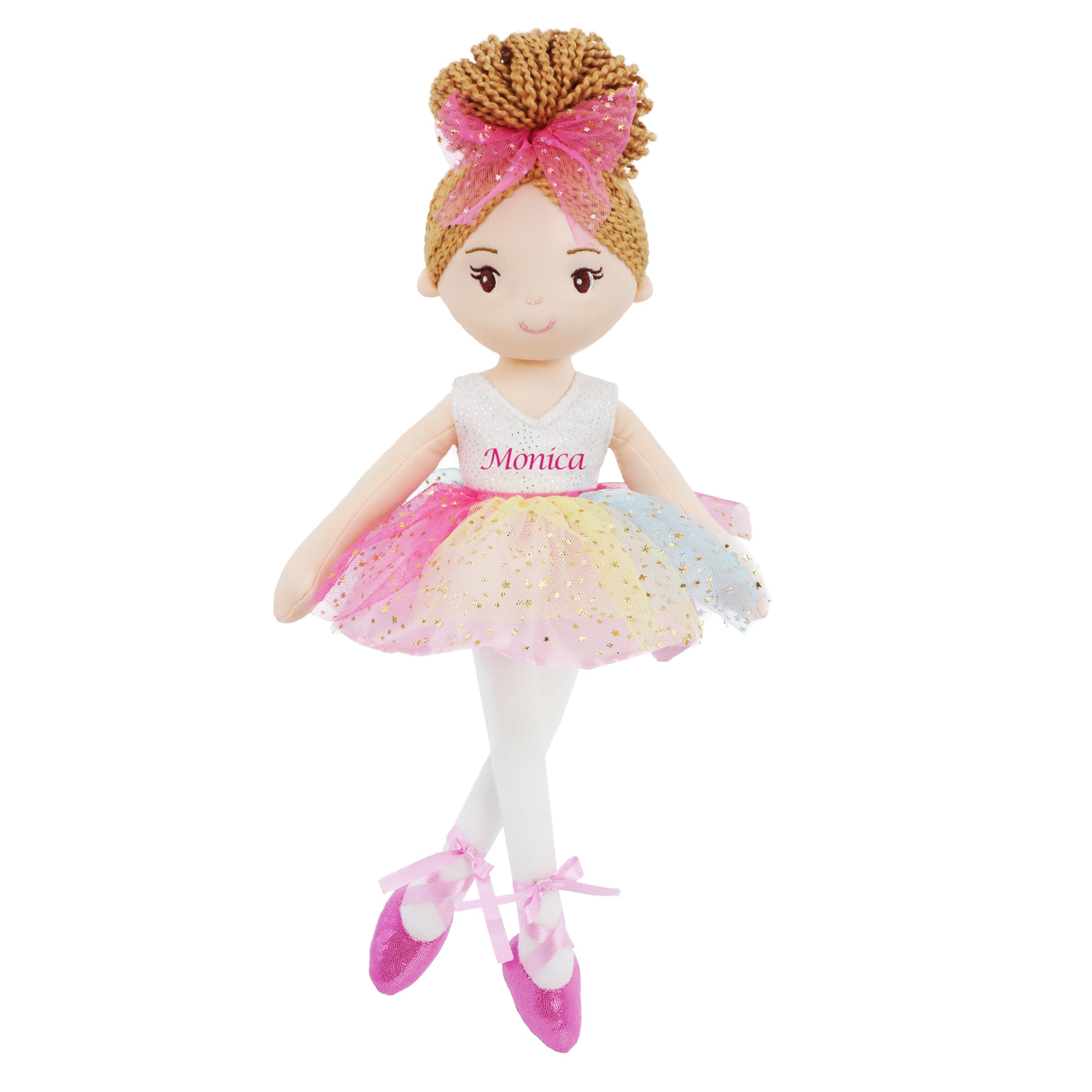 Lullaberry 40cm Personalised Ballerina Doll – Monica – Custom Name Printed Plush Ballet Doll for Girls – Soft Dance Recital Gift with Custom Font & Color Options — image 1