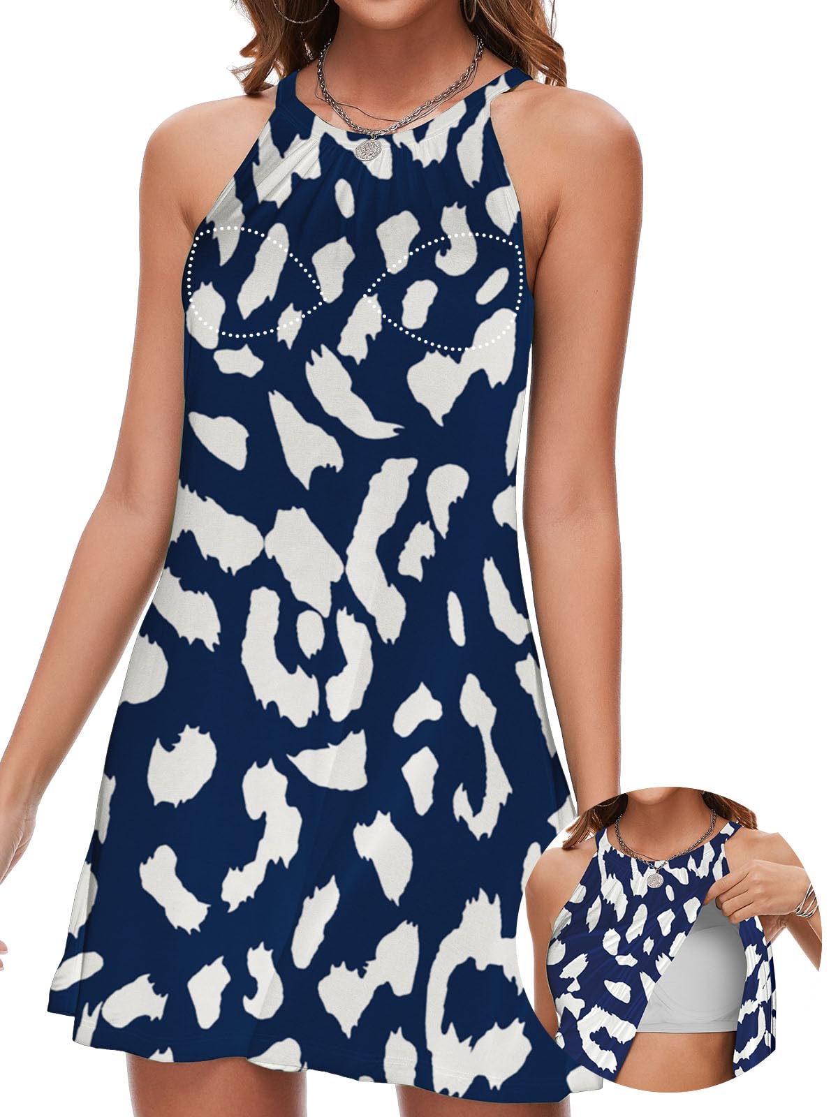 JOYSHAPER Built in Bra Halter Dress