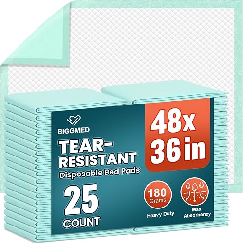 BIGGMED Disposable Bed Pads Tear-Resistant Underpads