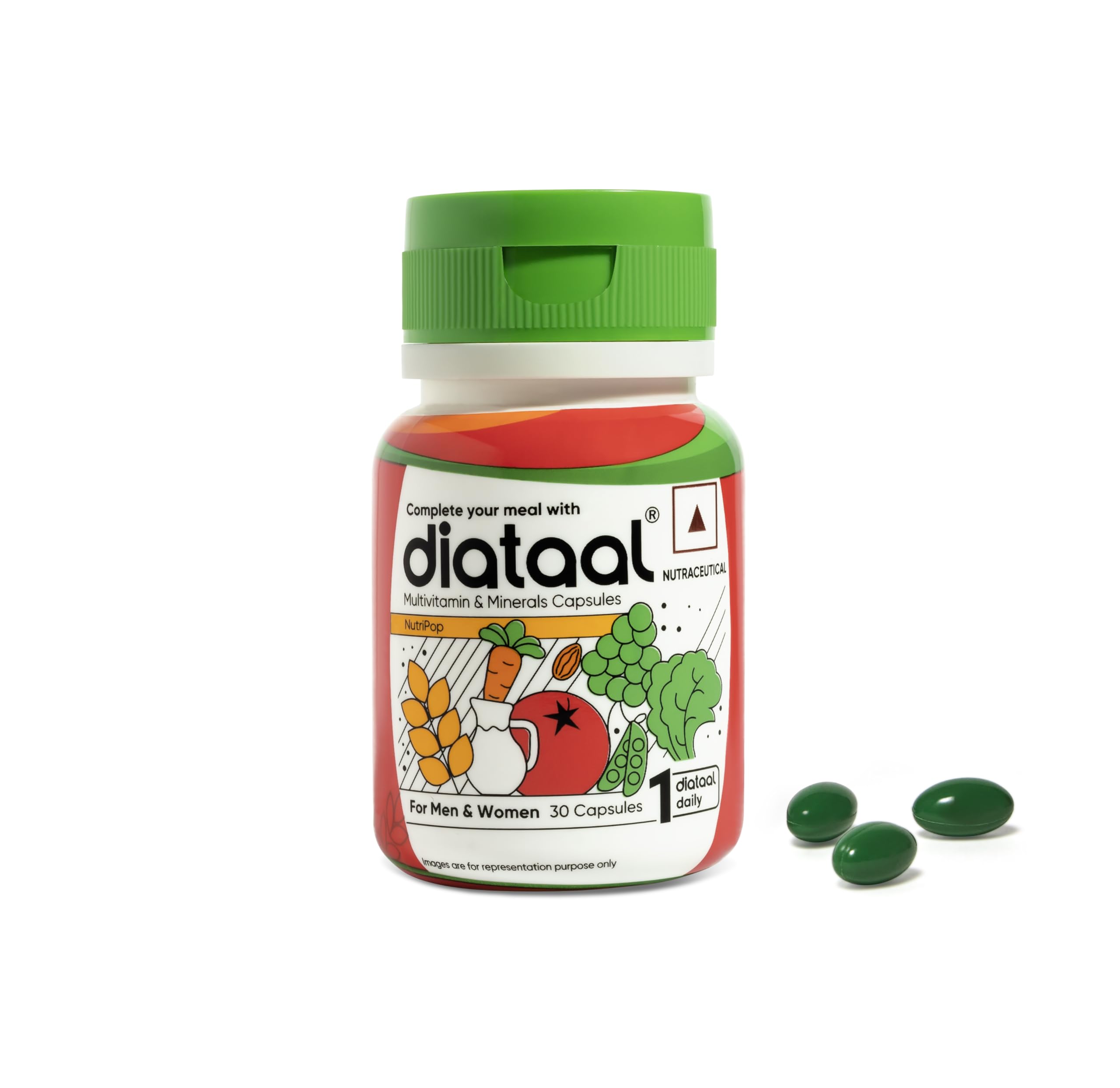 Diataal Nutripop Multivitamin I Biotin for Hair I Energy I Immunity I Supplement For Fitness & Wellness | 30 Capsules (B0DGGD45ML) Amazon Price History, Amazon Price Tracker