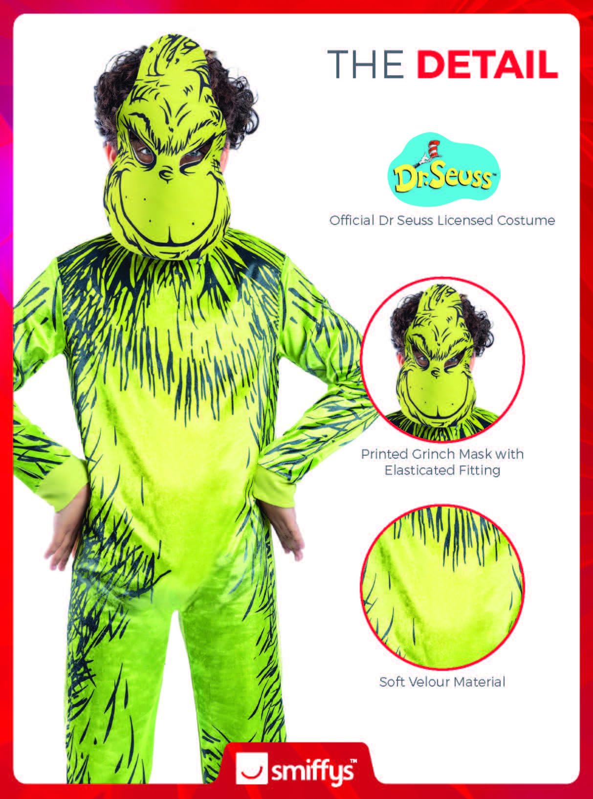 Smiffys Dr Seuss The Grinch Costume