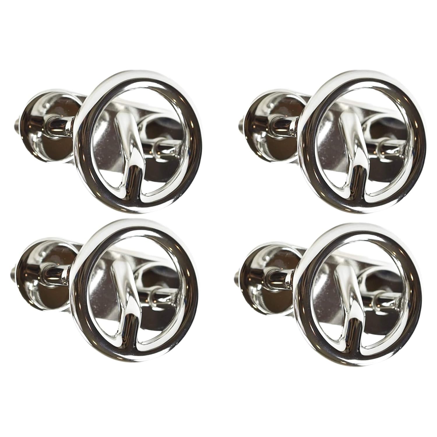 MARINE CITY 316 - Gancio da traino in acciaio inox, per sci e rimorchio, 4 pezzi (3/8 "× 1-1/2")