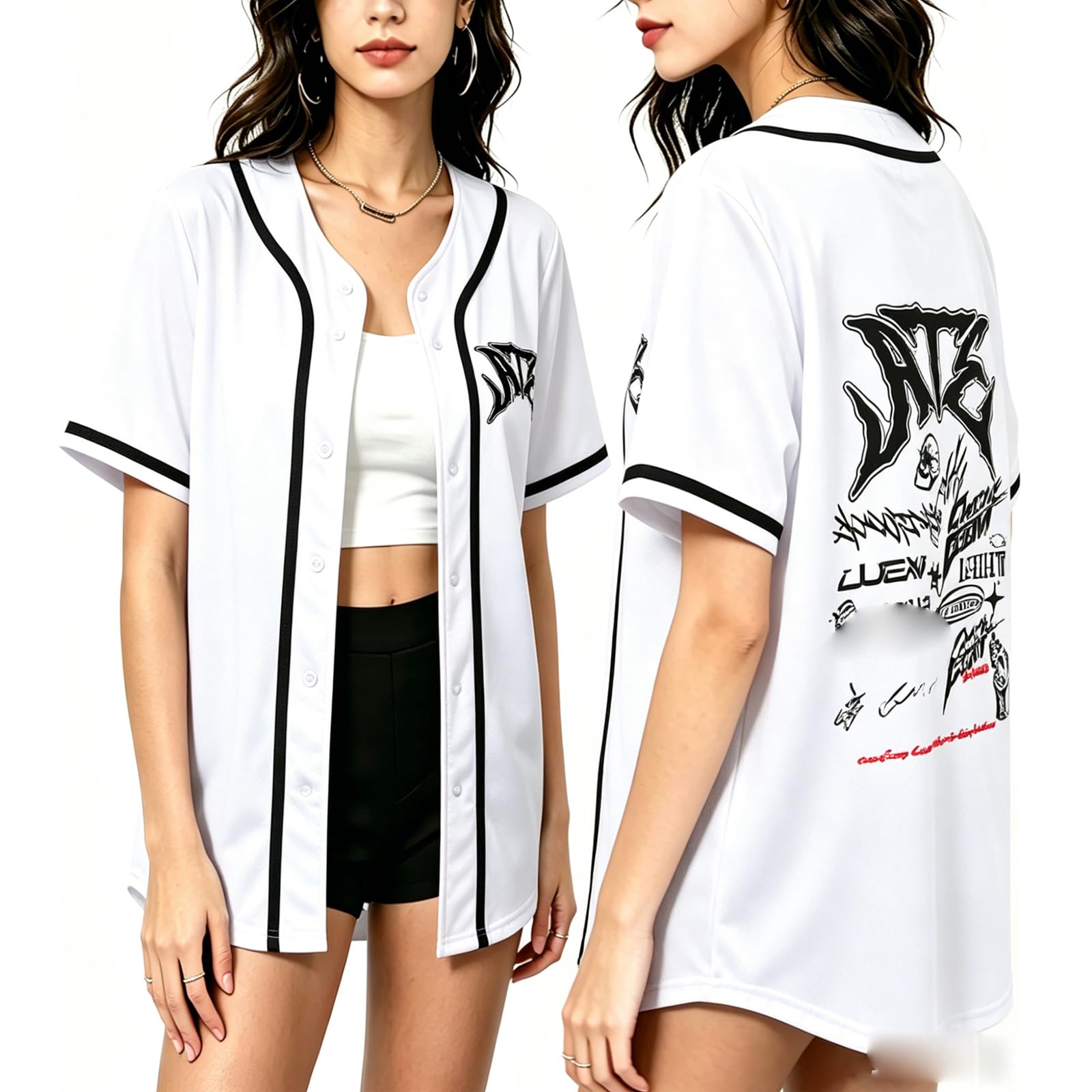 Outofgas Camiseta SKZ New Album ATE Baseball Jersey Felix Hyunjin