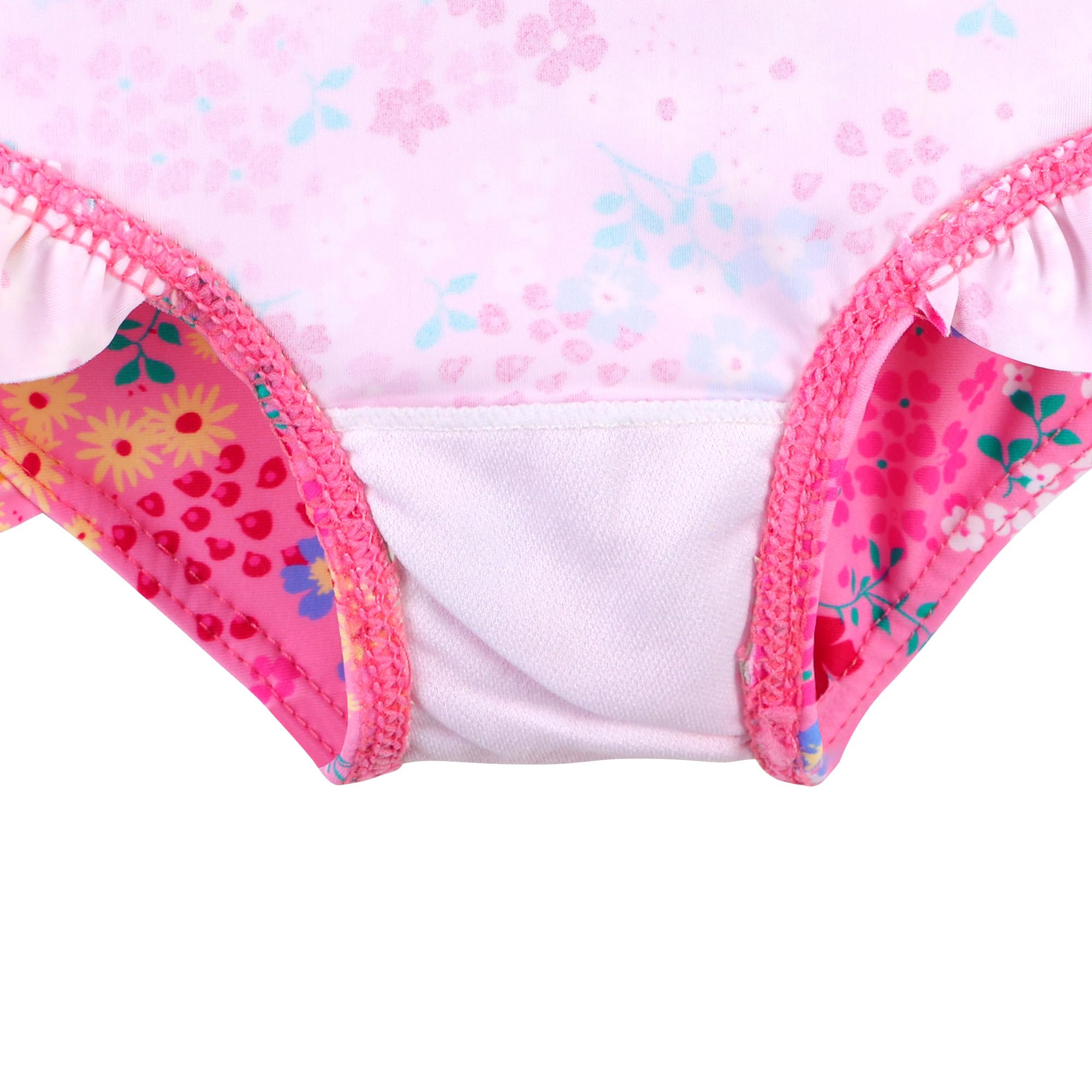 XFGIRLS Maillot de Bain Slip Une pièce à Manches Longues Anti-UV pour Fille de 0 Mois à 6 Ans