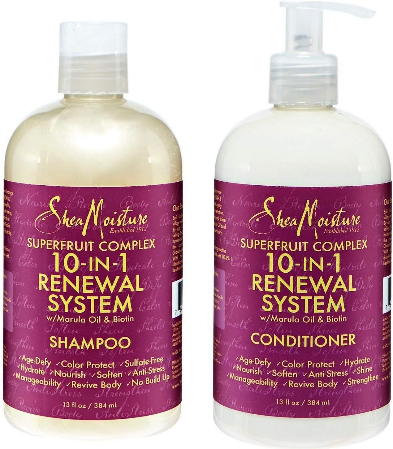 Shea Moisture Superfruit Complex 10-in-1 Renewal System Shampoo & Conditioner by Shea Moisture