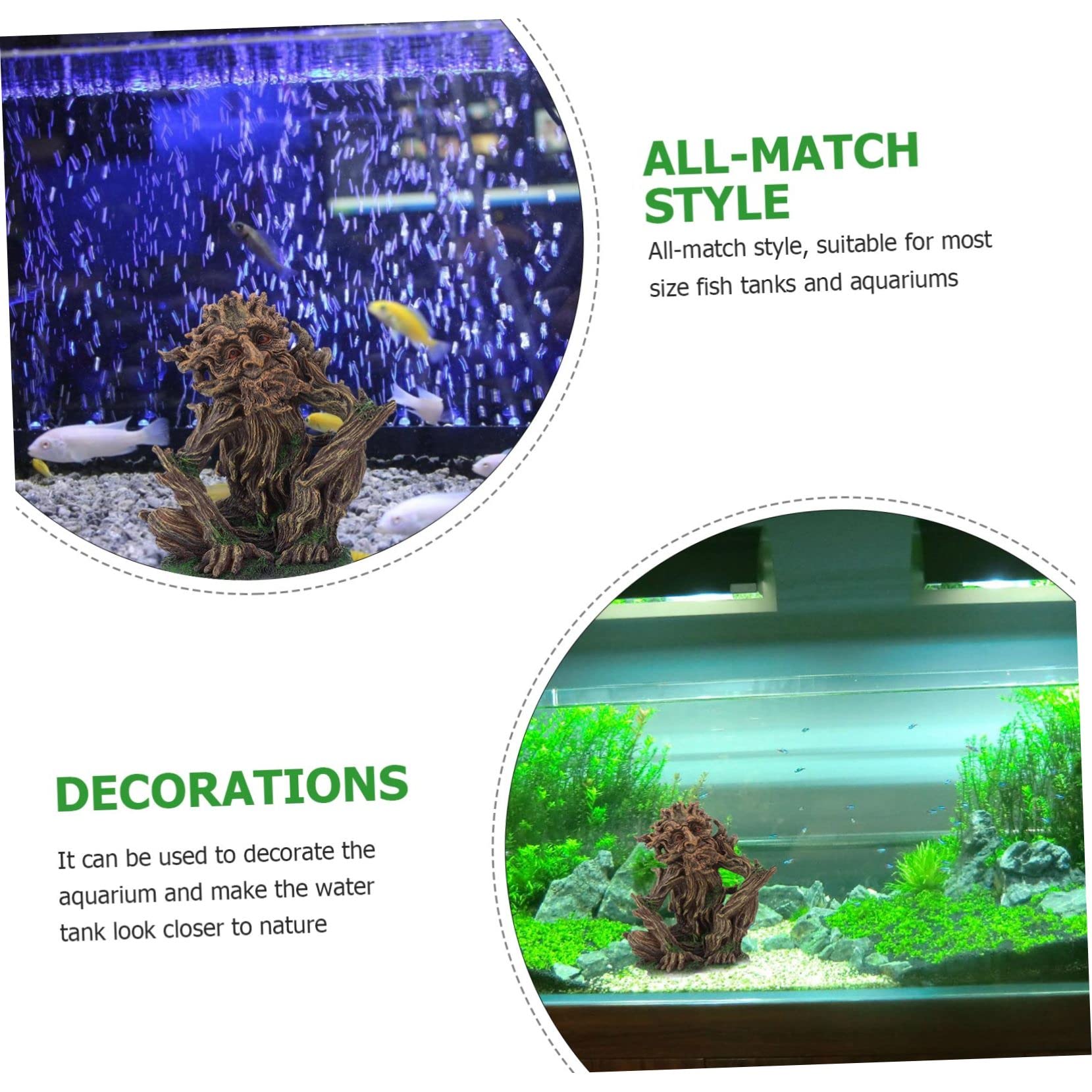 Angoily 1stück Kreative Fisch Tank Resin Dekoration Mit Versteck Für Garnelen Und Fische Realistische Aquarien Landschaftsgestaltung Für Hauswärmung Und Aquarienliebhaber
