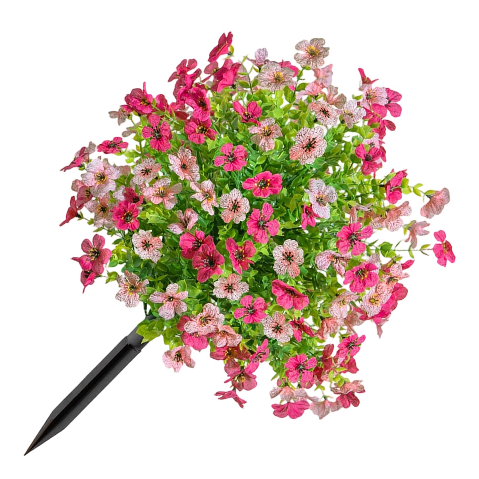 Limtula Artificial Flower Plant with Ground Stake for Outdoor Realistic Fake Flower Stake for Garden Patio Front Porch and Yard Realistic Blossomy Yard Ornament