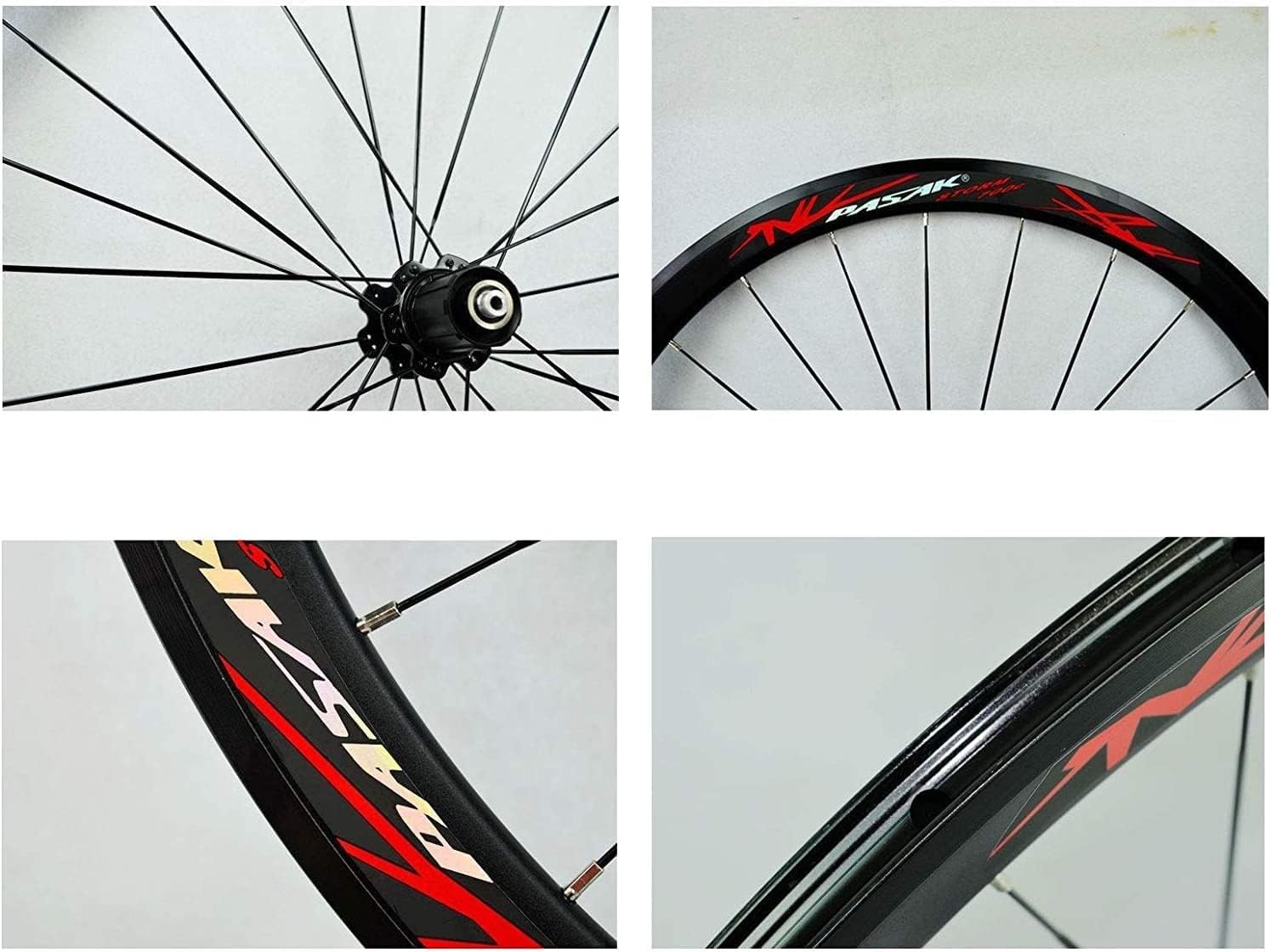 Para kół rowerowych 700C, koła rowerowe z włókna węglowego, płaski wał 40 mm, 4 łożyska, para kół do roweru szosowego z hamulcem udarowym