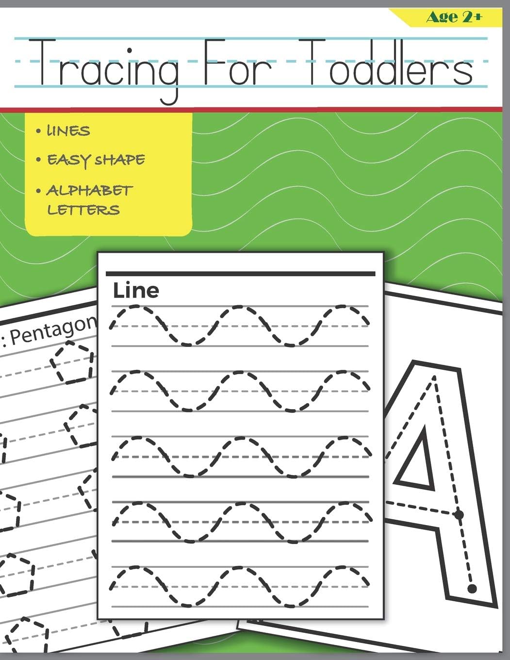 Tracing For Toddlers: Beginner to Tracing Lines, Shape & ABC Letters: 1 (Fun Kids Tracing Book)