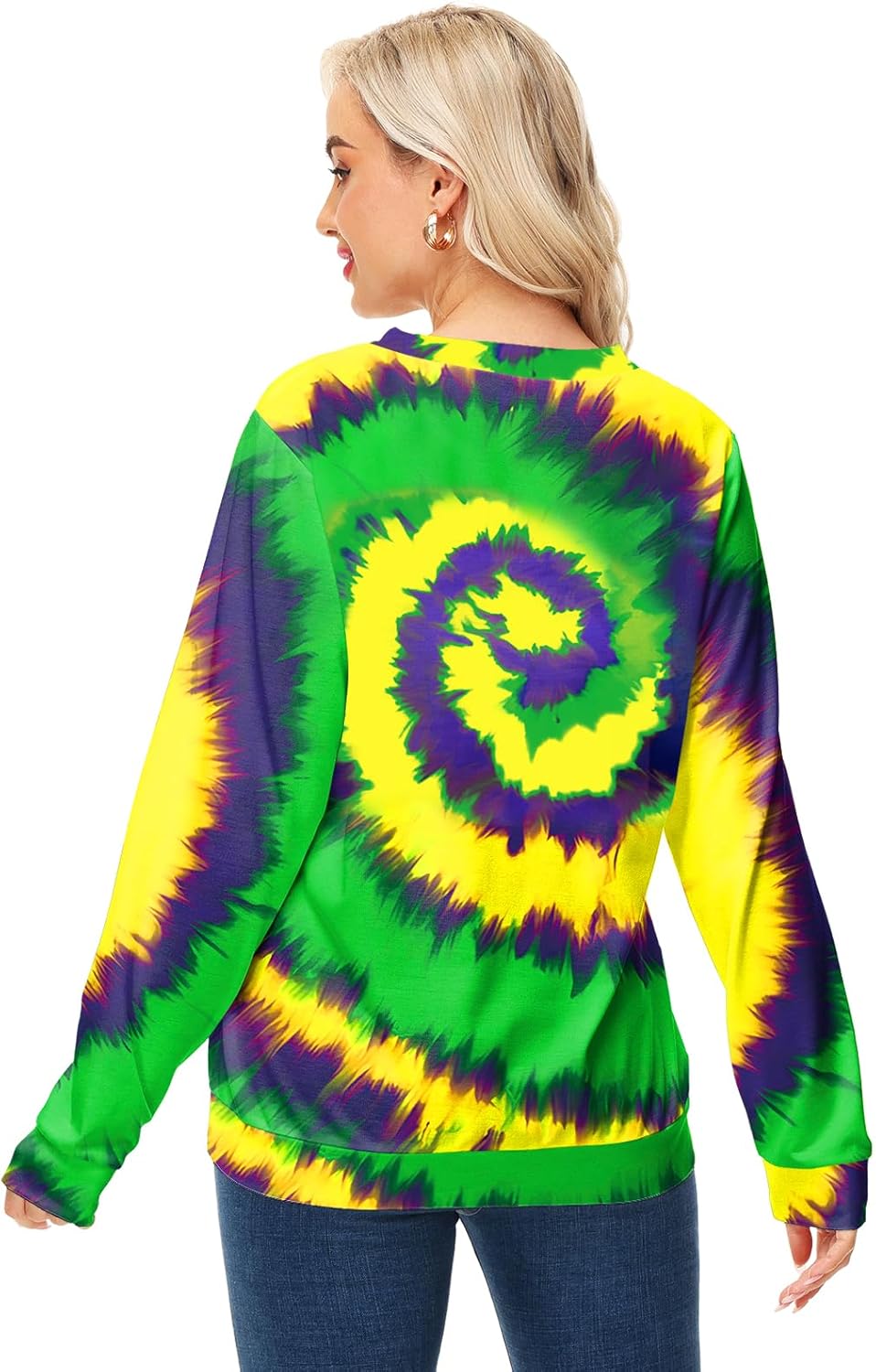 Deerose Women Valentines Sweatshirts Mardi Gras Long Sleeve Print Shirts - Image 7