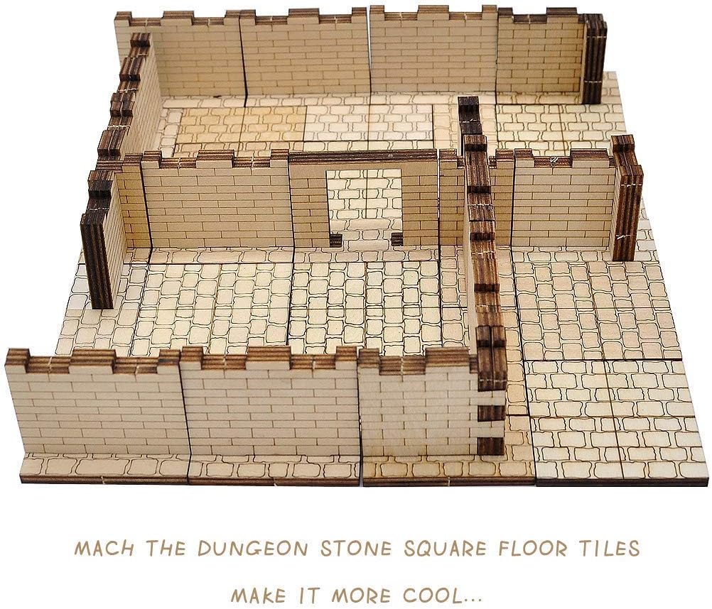 CZYY Brick Walls Set + Dungeon Tiles Set + Dungeon Doors Set for Dungeons and Dragons, Pathfinder, D&D and Tabletop RPG