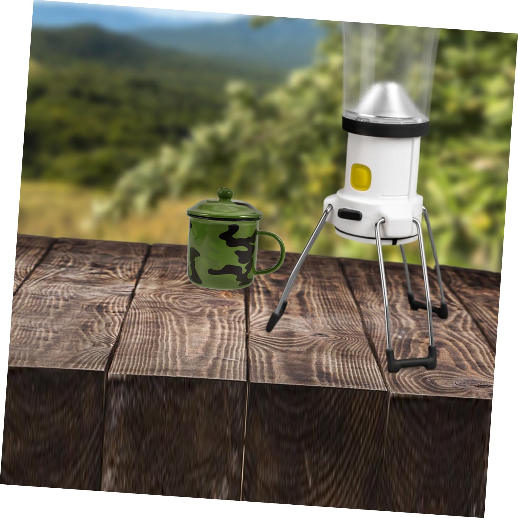 KOMBIUDA Retro Emaille Kaffeetasse Vintage Trinkbecher Für Zuhause Und Camping Geeignet Für Kaffee Tee Und Saft Isolierter Becher Militärgrünem Camouflage-design Für Outdoor-abenteuer