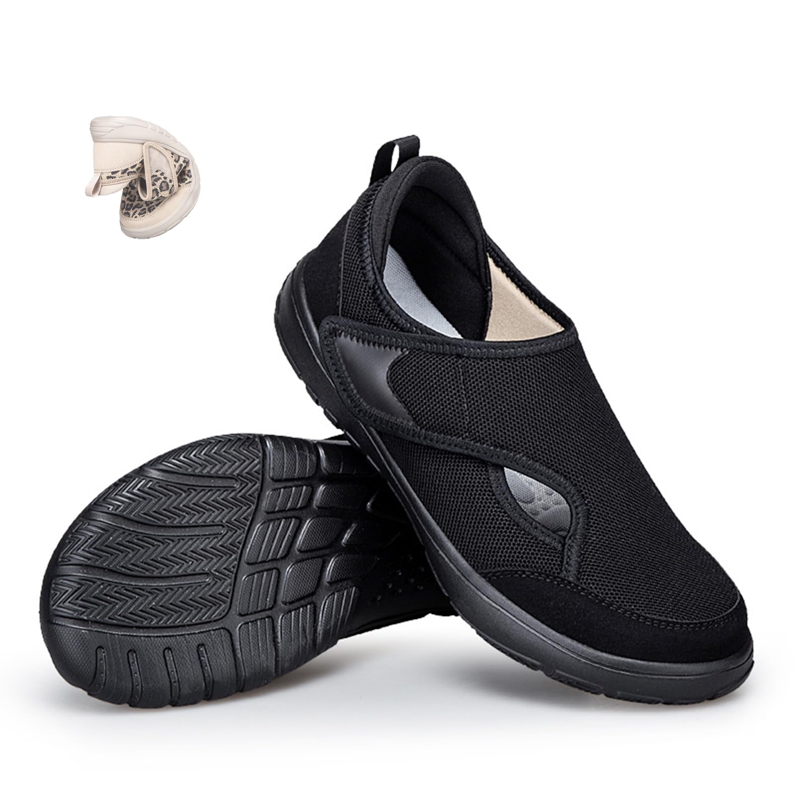 Buty dla cukrzyków, dla mężczyzn i kobiet, ortopedyczne, zdrowotne, na lato, sandały, antypoślizgowe, buty rekreacyjne, miękka podeszwa, buty do chodzenia, obcas klinowy, oddychające, plecione buty
