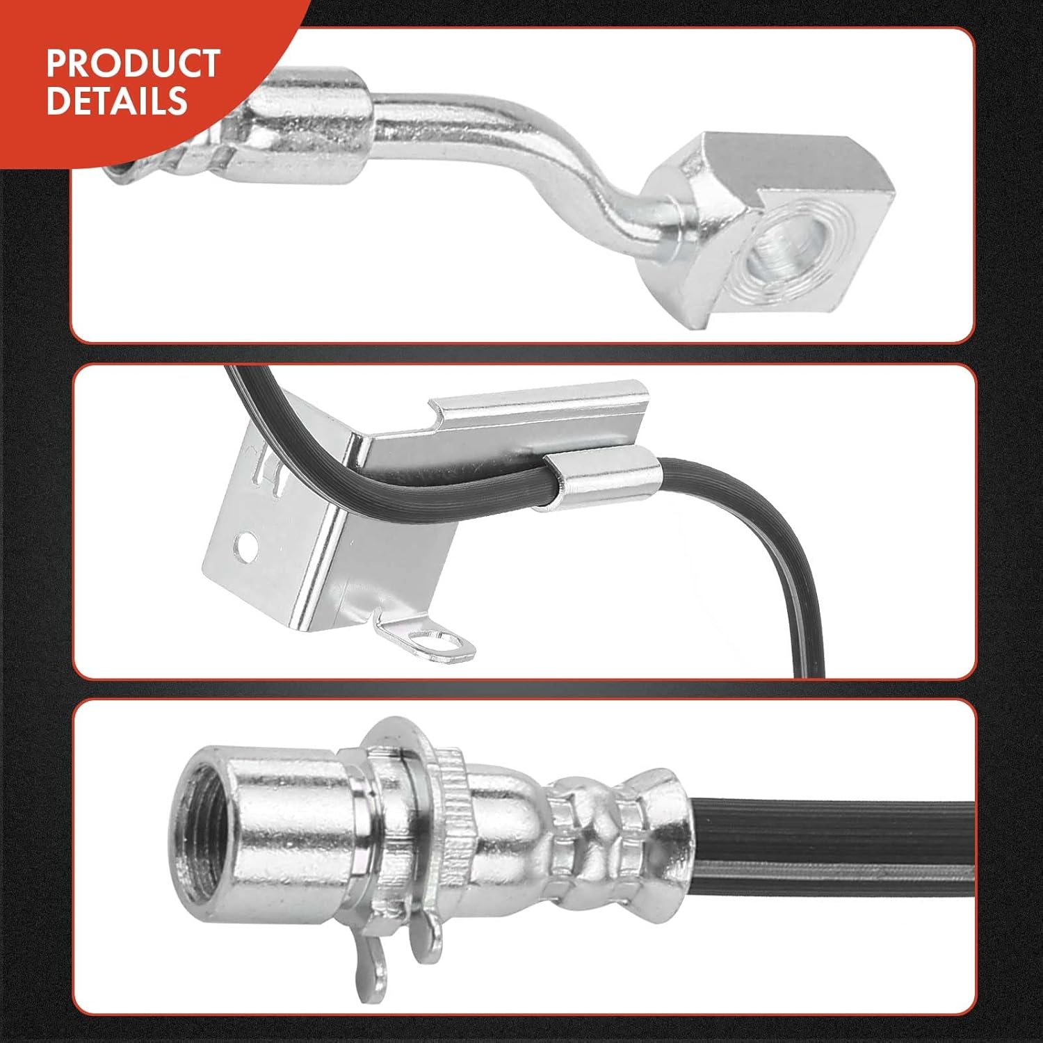 A-Premium Front Brake Hydraulic Hose Compatible with Select Chevy and GMC Models - Silverado 2500 HD, Silverado 3500 HD, Sierra 2500 HD, Sierra 3500 HD, 2011-2019 - Replace# 25882060, 25882061