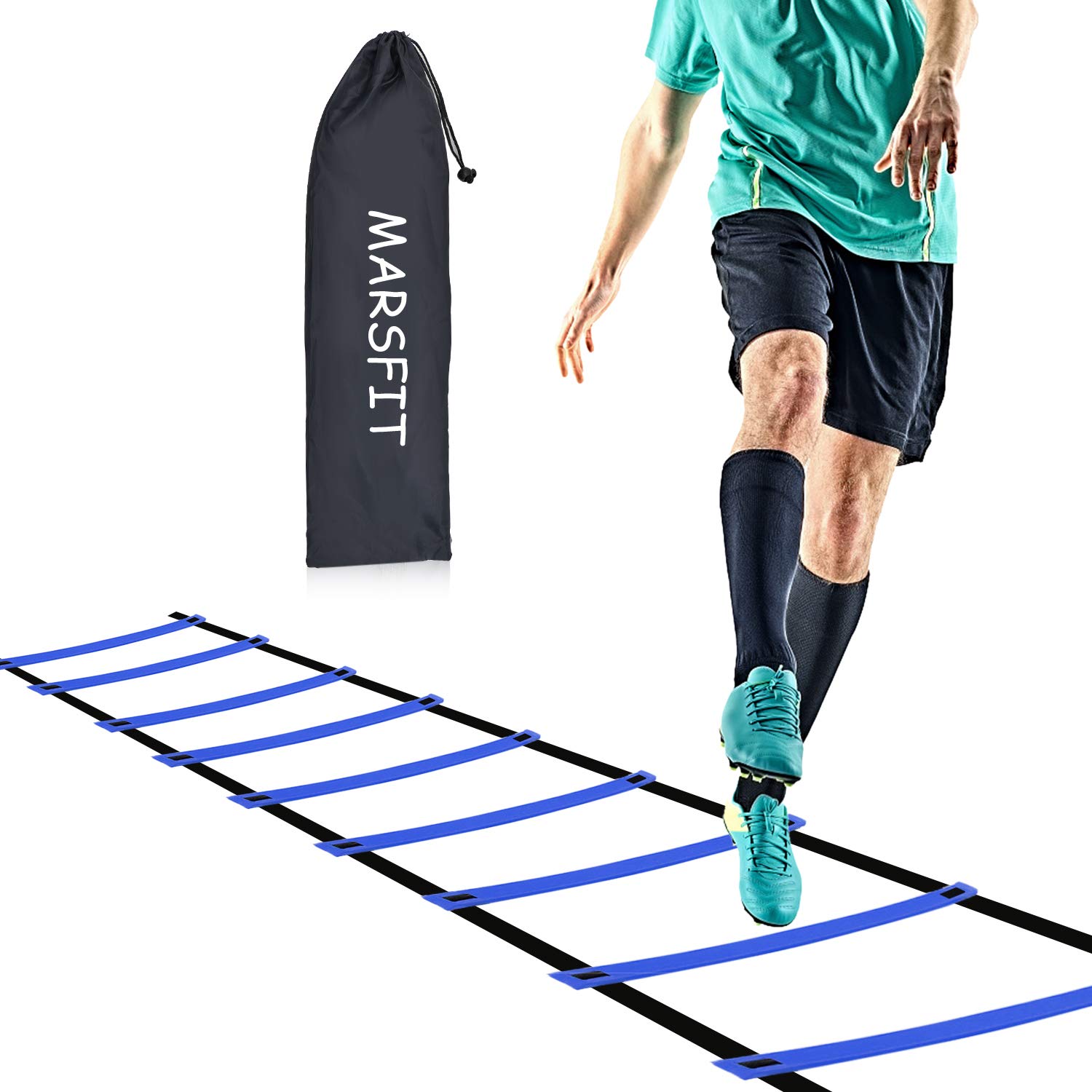 Échelle D'Agilité - Tapis D'Entraînement Portable 450 Cm - Pour Football, Fitness - Antidérapant