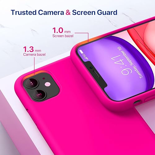 Miniatura 4 de Miracase - Funda diseñada para iPhone 11 con protector de pantalla, funda de goma de silicona líquida, protección total contra caídas y a prueba