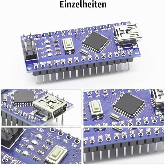 Nano 328P V3 Development Board with USB Cable AYWHP Development Board with Chip CH340 5V 16M Microcontroller Mini Connector Compatible with Arduino