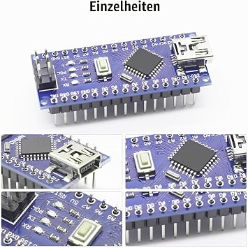 Nano 328P V3 Development Board with USB Cable AYWHP Development Board with Chip CH340 5V 16M Microcontroller Mini Connector Compatible with Arduino