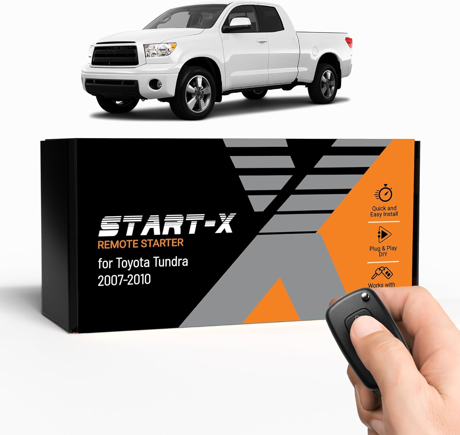 Start-X Remote Starter Kit for Toyota Tundra (2007, 2008, 2009, 2010) Vehicles | Key Ignition | Plug N Play Install | Lock 3X to Remote Start | Zero Wire Splicing