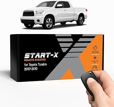 Start-X Remote Starter Kit for Toyota Tundra 2007, 2008, 2009, 2010 Vehicles with Key Ignition | Plug & Play Install | Use Your OEM Key Fob | Lock 3X to Remote Start | Zero Wire Splicing