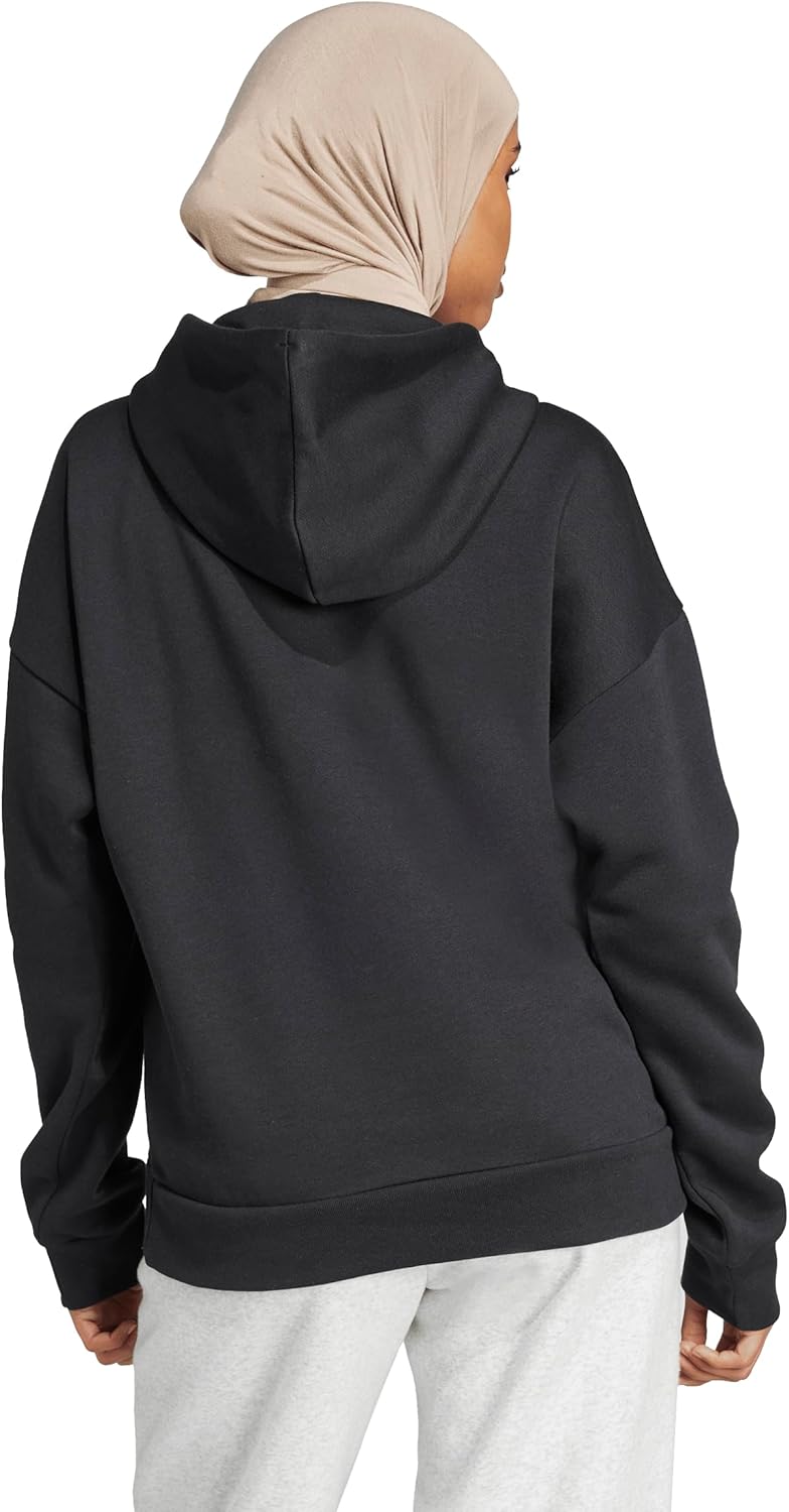 adidas womens Essentials Linear Fleece Hoodie - Image 3