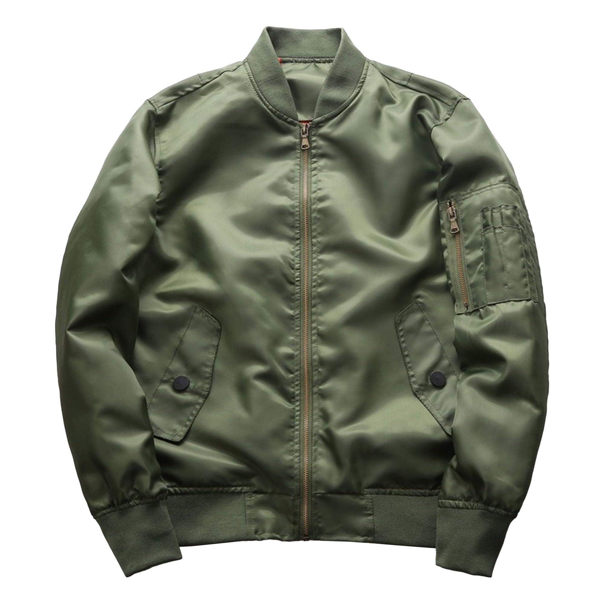Men's Fighter Pilot Flight Jackets Military Casual Fall Winter Jacket Lightweight Bomber Jacket