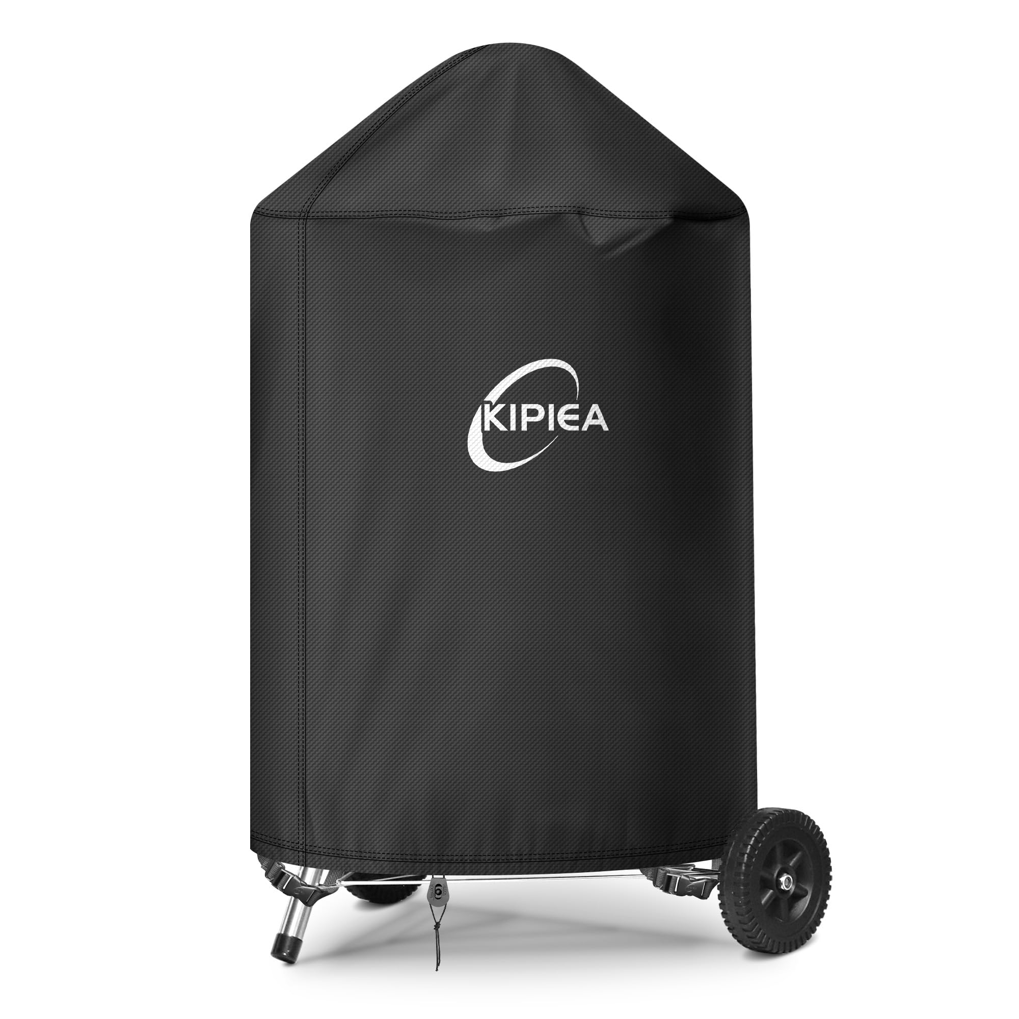 Kipiea 600D Grill Cover for Weber 22 Inch Charcoal Kettle, Heavy-Duty Oxford BBQ Grill Covers with 3 Buckles, Waterproof, Wind Resistant, Anti UV, No Tears (28" W X 28" D X 35.5" H)