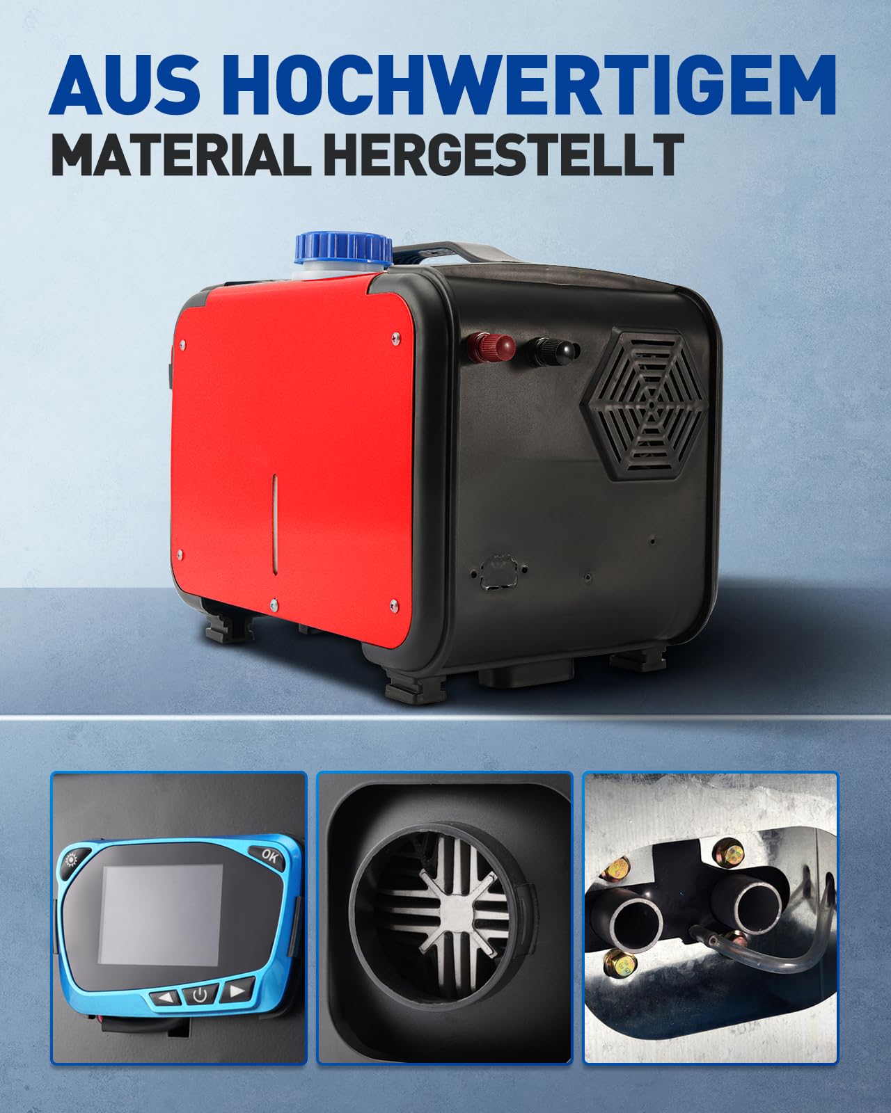 Ogrzewacz powietrza Diesel, 12 V 5 kW Ogrzewanie postojowe typu „wszystko w jednym” z pojedynczym otworem i cyfrowym monitorem LCD oraz pilotem do samochodu, kampera, ciężarówki, przyczepy, autobusu