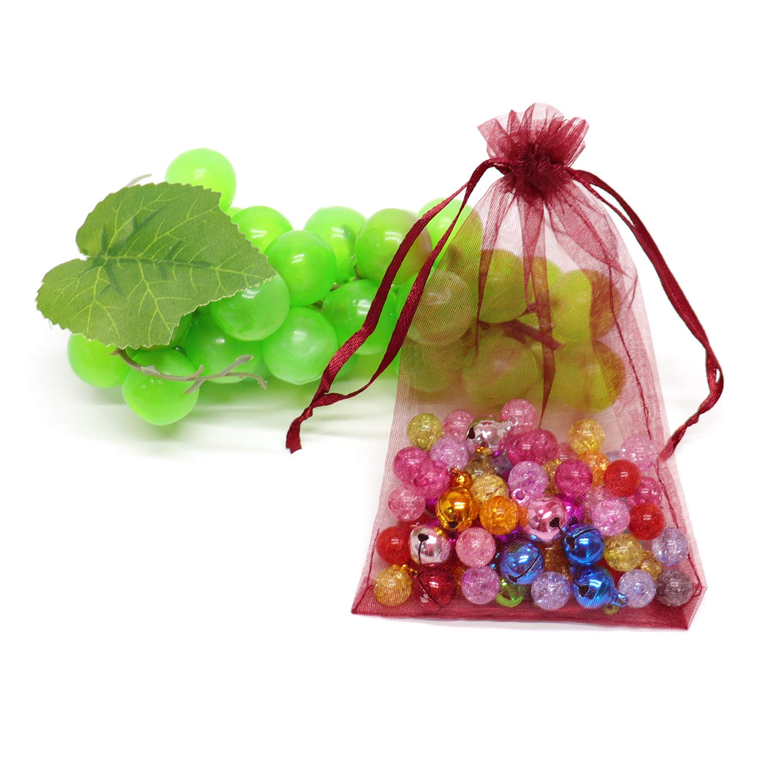 Dealglad - Set de 100 bolsitas de organza, con cordón, adecuadas para fiesta, boda, regalos