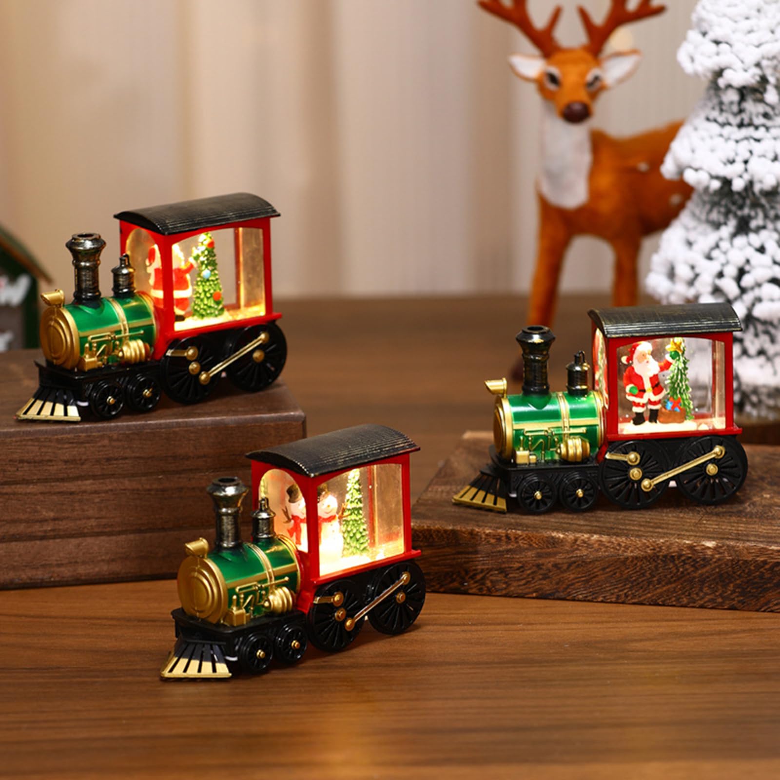 Amazon.co.jp: ホリデー光るサンタクリスマストレインエレガント Amazon.co.jp: ホリデー光るサンタクリスマストレインエレガント