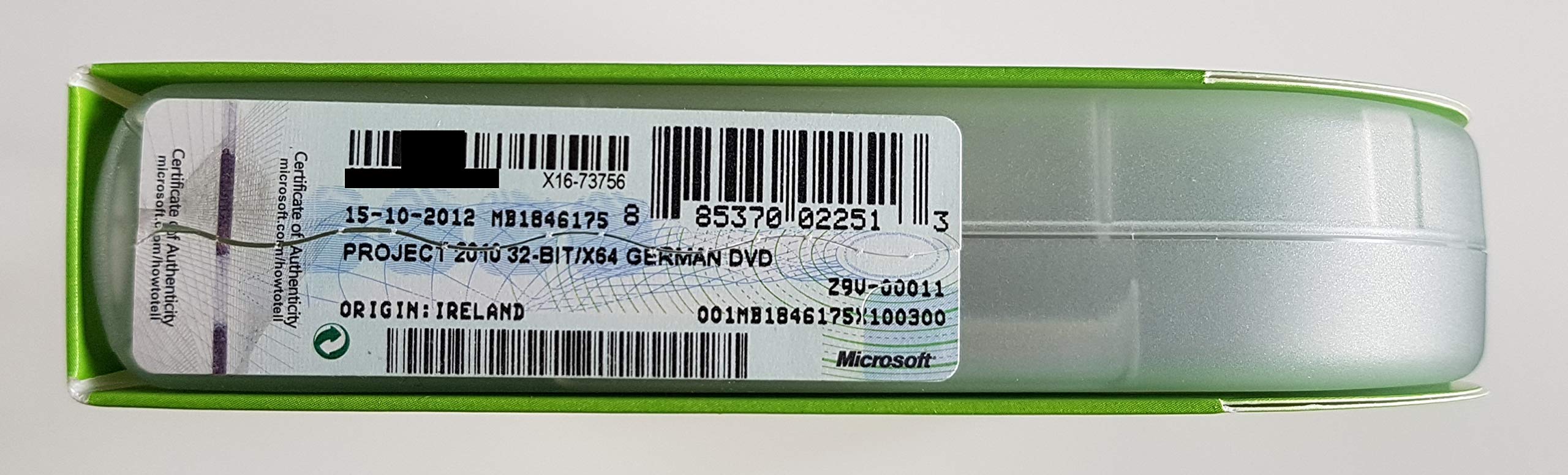 Microsoft Project Standard 2010 1PC 1User